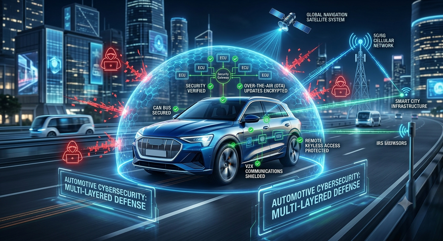 Automotive Cybersecurity Multi-Layered Defense Concept